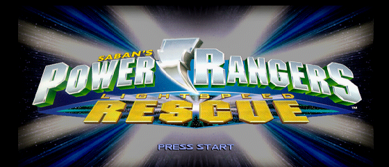 Power Rangers Lightspeed Rescue Title Screen